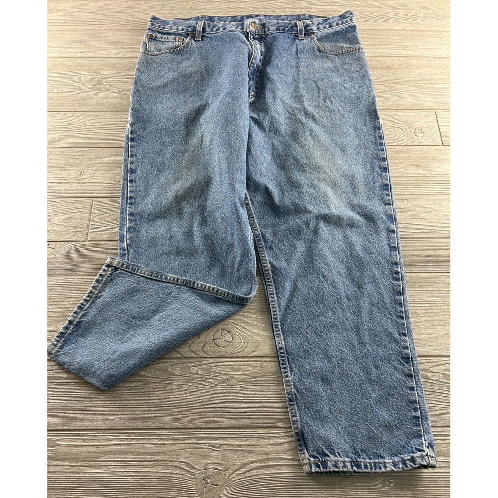 Carhartt Jeans Mens Relaxed Fit Straight Leg Light Wash Baggy Blue 41x29